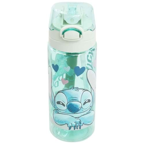 focx Ottonya Disney Stitch Cuddles FRX-T 45487 Yeşil Plastik Matara 500 ml