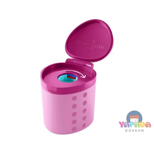 Faber-Castell Grippy 181795 Pembe 10 mm Hazneli Çocuk Kalemtıraşı