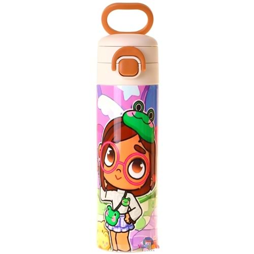 Kaukko Kids L5336 Nagy Pembe 520 ml SUS316 Paslanmaz Çelik Çift İçim Kilitli Termos Matara