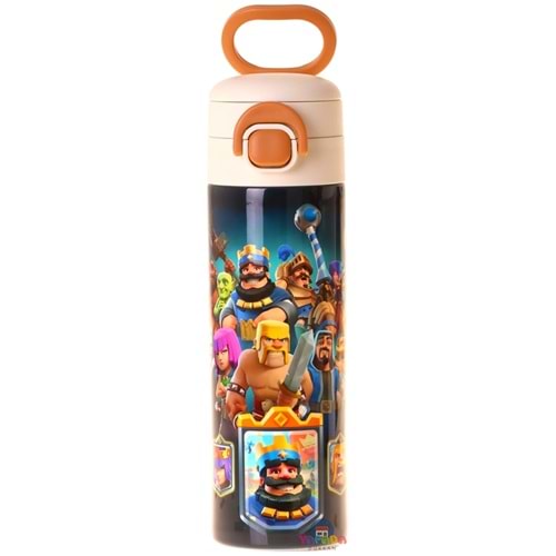 Kaukko Kids L5422 Boom Lacivert 520 ml SUS316 Paslanmaz Çelik Çift İçim Kilitli Termos Matara