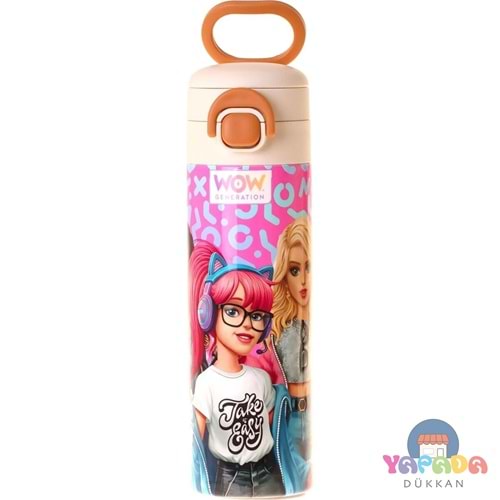 Wow Generation W6062 Girl Friends Kırmızı 520 ml SUS316 Paslanmaz Çelik Çift İçim Kilitli Termos Matara