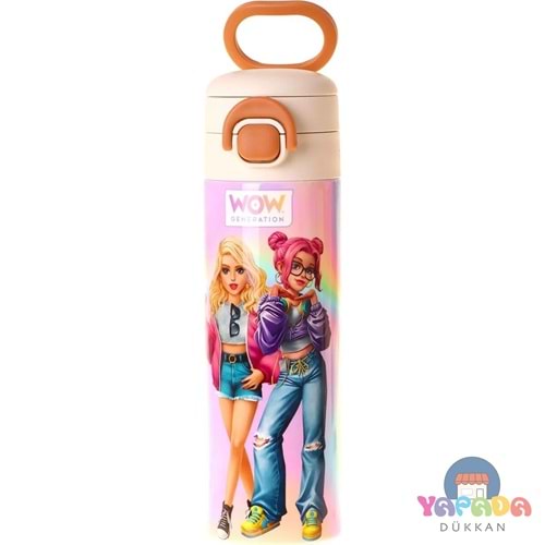 Wow Generation W6067 Sound Çok Renkli 520 ml SUS316 Paslanmaz Çelik Çift İçim Kilitli Termos Matara