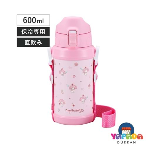 Wiggle My Melody 3835 600 ml Desenli Çelik Termos Matara