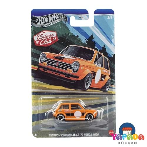 Hot Wheels Silver Series Vintage Club Custom 1970 Honda N600 JKY27 HRT81 #2/5 1:64 Koleksiyon Model Araba
