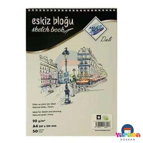 Art Liva Dali SD-602 A4 90 g 50 Yaprak Eskiz ve Çizim Defteri