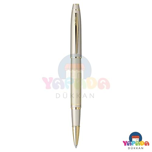 Scrikss Noble 35L T000SADD3558A Çizgi Desenli Saten Altın Roller Kalem
