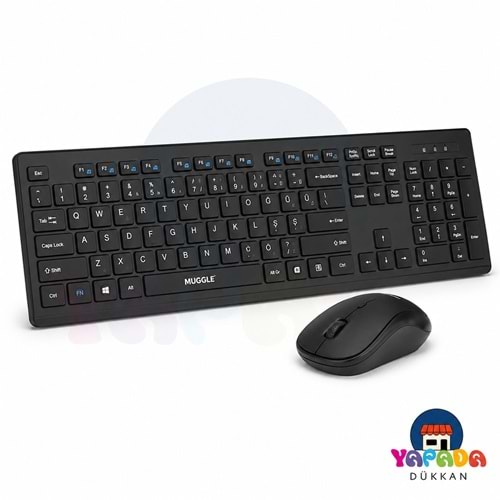 Muggle MU-1763M Mor Kablosuz Klavye ve Mouse Seti