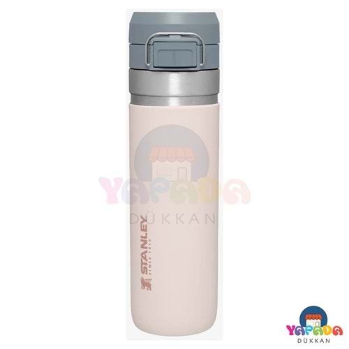 Stanley Go Quick Flip 10-09149-169 700 ml 18/8 Çelik Düğmeli Sızdırmaz Toz Pembe (Rose Quartz) Termos Matara