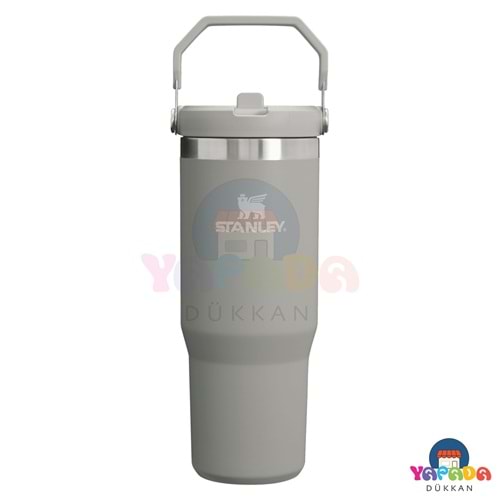 Stanley IceFlow Flip Straw 10-09993-537 890 ml 18/8 Çelik Katlanır Tutacaklı Kül Rengi (Ash) Pipetli Termos Bardak