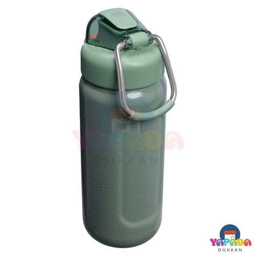 Stanley Wellspring 10-13110-0053 470 ml 18/8 Çelik Düğmeli Yeşil (Hammertone Green) Termos Matara