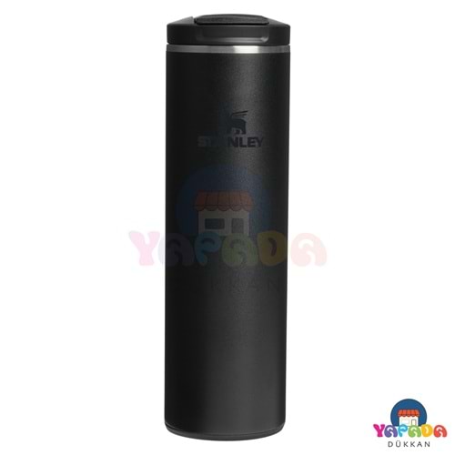 Stanley The Transit Fliptop 10-13062-011 470 ml AeroLight 18/8 Çelik Sızdırmaz Siyah (Black 2.0) Termos Bardak