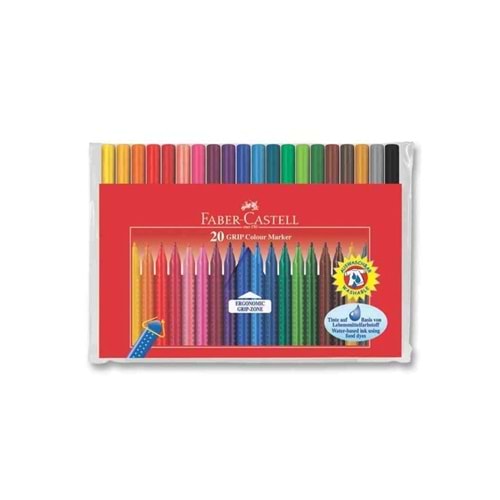 Faber - Castell Grip 20 Renk Keçeli Kalem