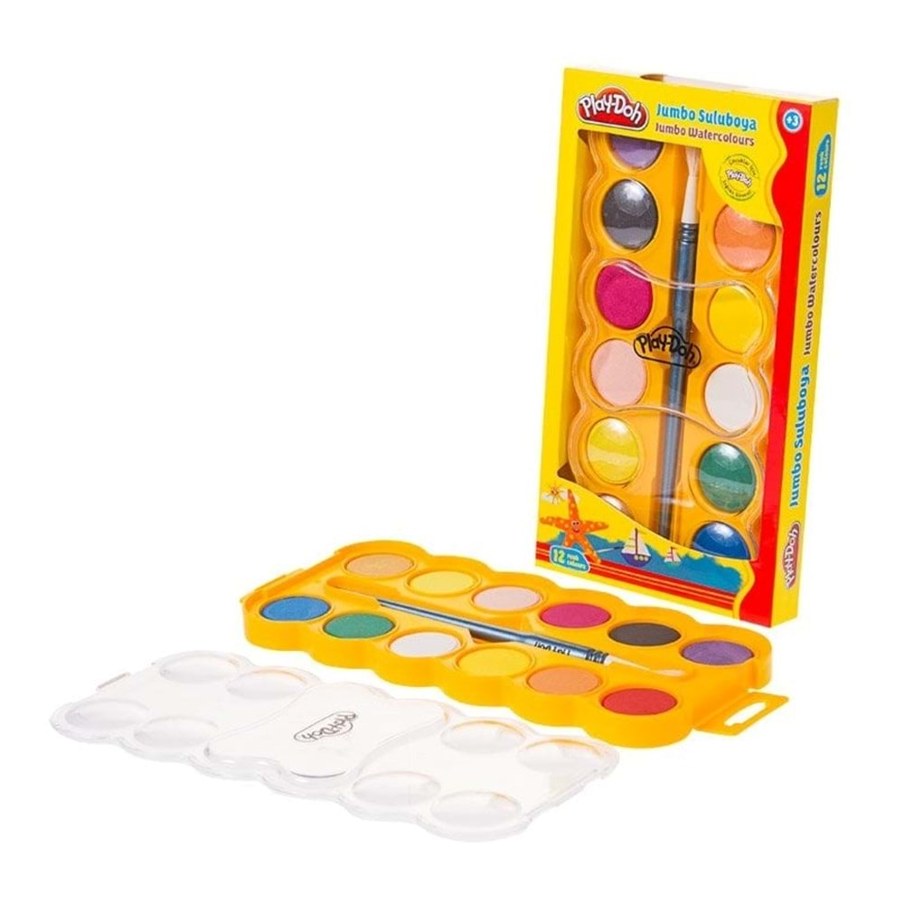 Play-Doh Sulu boya Jumbo 12 Renk 40 Mm.
