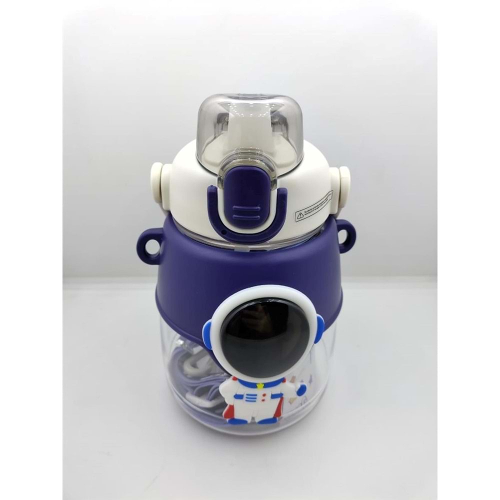 Vagonlife 1250 ml Pipetli Tritan Astronot Mavi Su Matarası VGN6277