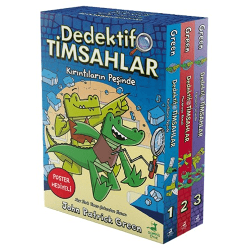 Dedektif Timsahlar 3 Kitaplık Kutulu Set (1-2-3) - John Patrıck Green - Olimpos Çocuk