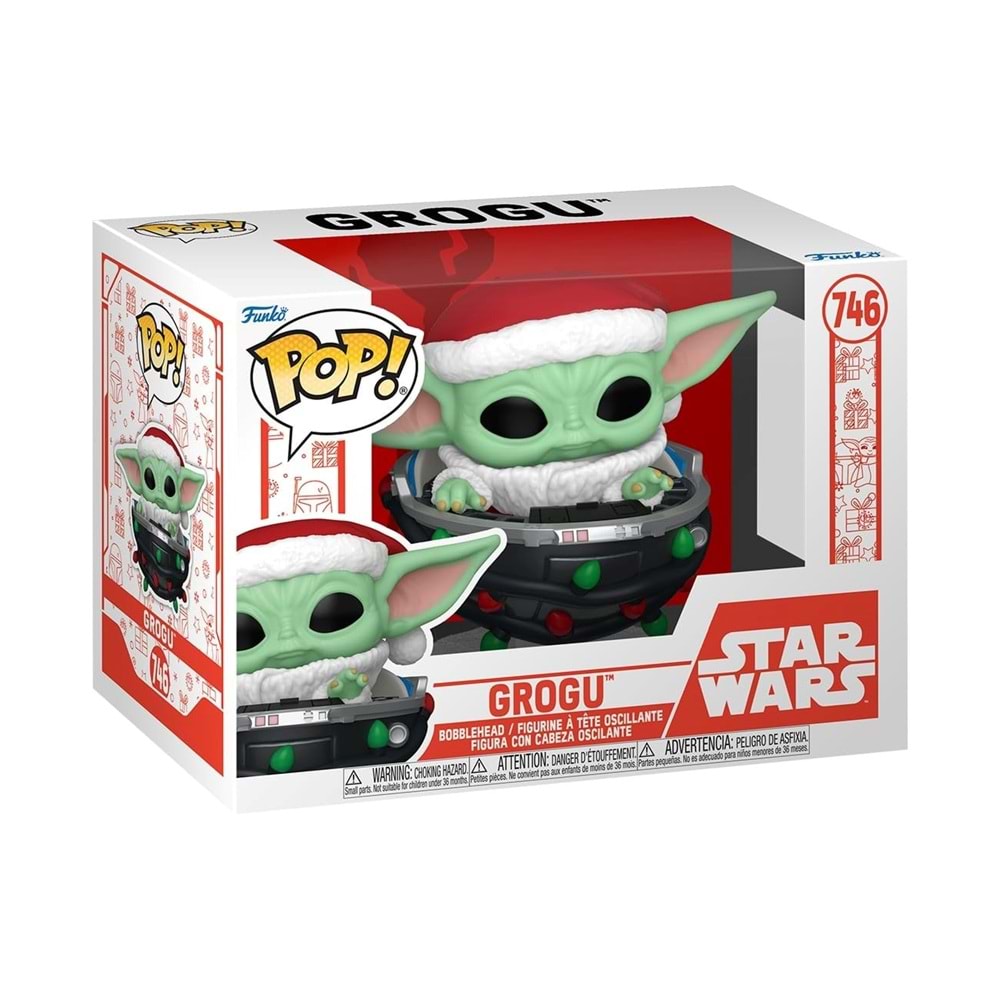 Funko POP Star Wars: Holiday - Grogu with Santa Hat in Pram