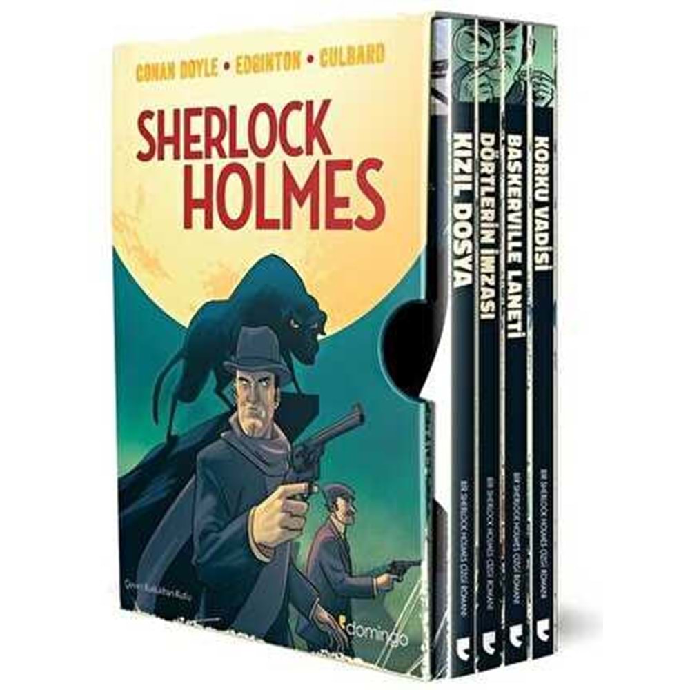 Sherlock Holmes Özel Kutulu Set 4 Kitap Takım - Sir Arthur Conan Doyle - Domingo Yayınevi