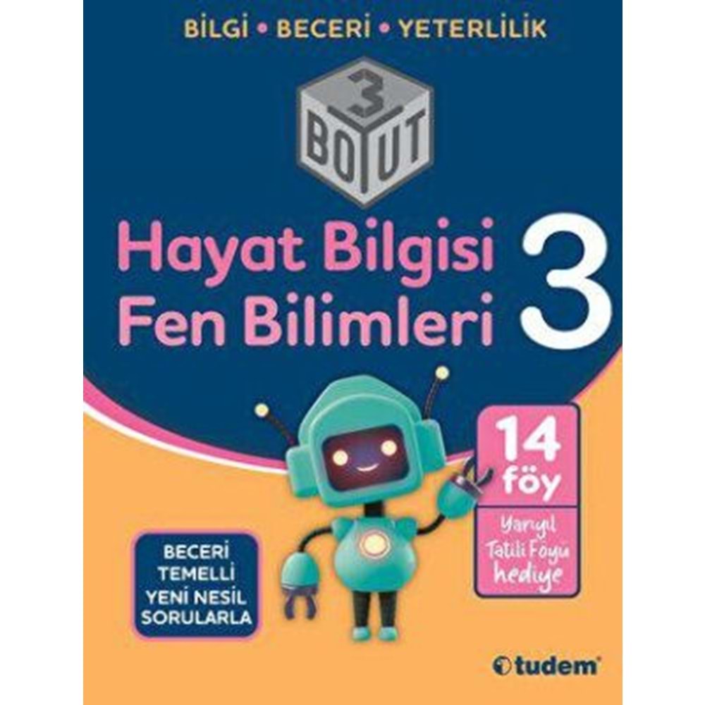 3.Sınıf Hayat Bilgisi Fen Bilimleri 3 Boyut Soru Bankası - Kolektif - Tudem Yayınları