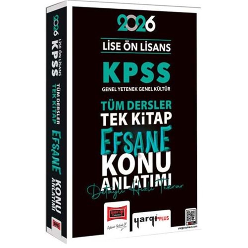 Yargı Yayınları 2026 KPSS Lise Ön Lisans GK-GY Tüm Dersler Tek Kitap Efsane Konu Anlatımı