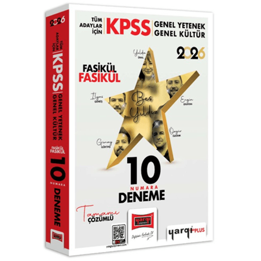 2026 KPSS Tüm Adaylar İçin GK-GY Tüm Dersler Fasikül Fasikül On Numara 5 Yıldız 10 Deneme - Kolektif - Yargı Yayınevi
