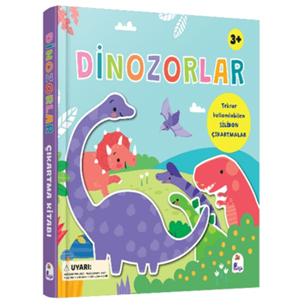 Dinozorlar - Silikon Çıkartmalı (Ciltli) - Holly Morris - İndigo Çocuk