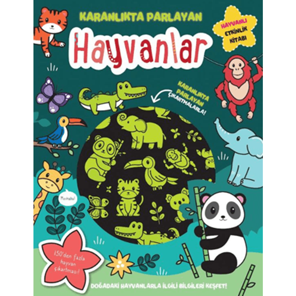 Karanlıkta Parlayan Kitaplar - Hayvanlar (Parlayan Çıkartmalar - Lisa Reganİndigo Çocuk
