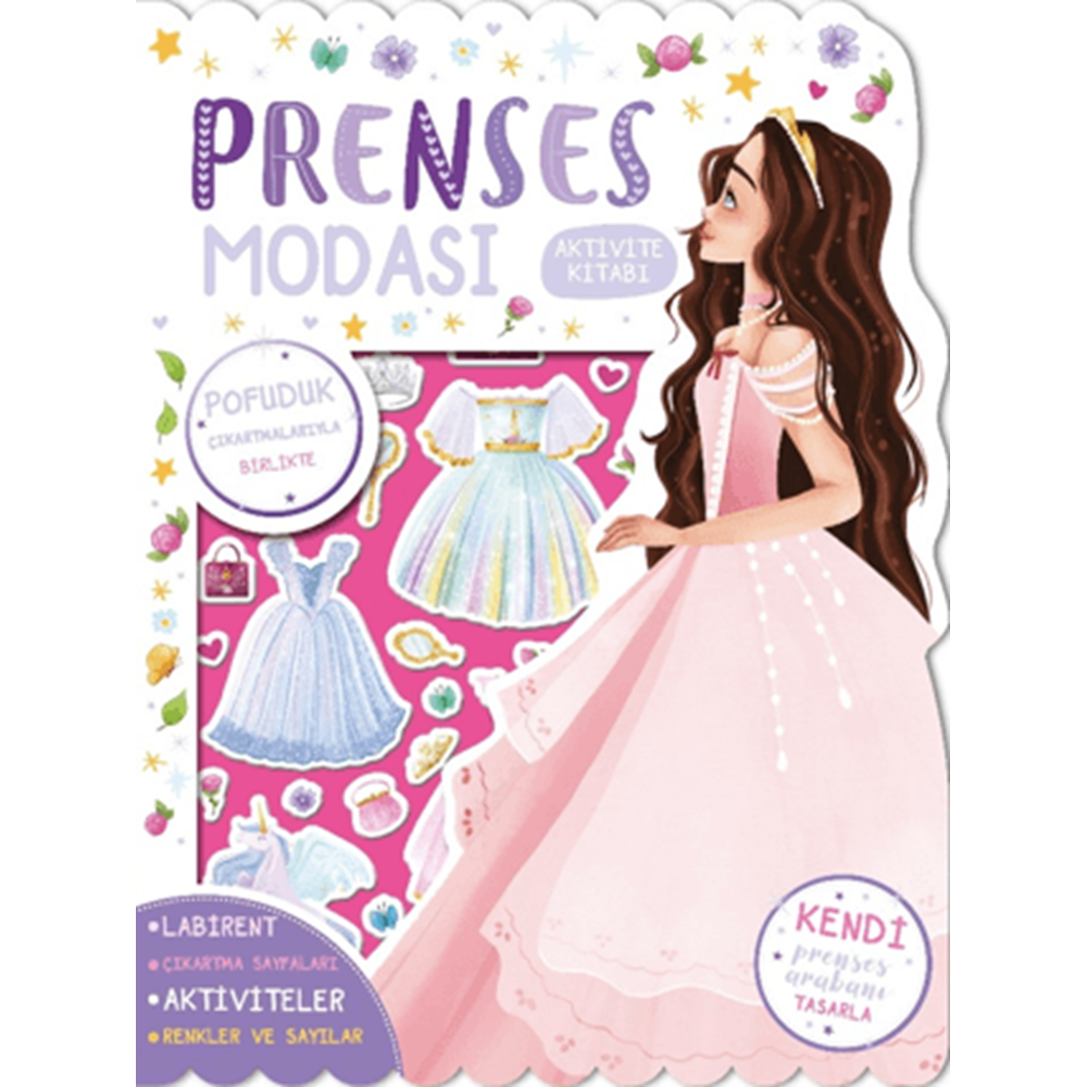 Prenses Modası - Çıkartmalı Aktivite Kitabı - Kolektif - İndigo Çocuk