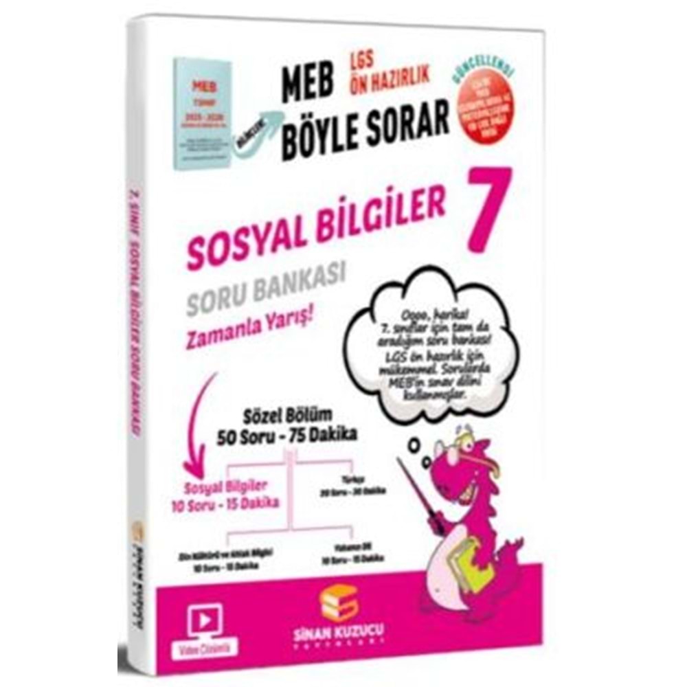 7. Sınıf Sosyal Bilgiler Soru Bankası Sinan Kuzucu Yayınları