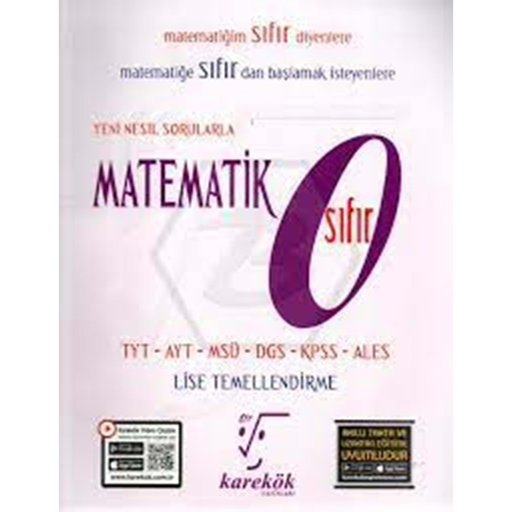 Yks Sıfır Matematik Soru Bankası - Karekök Eğitim Yayın