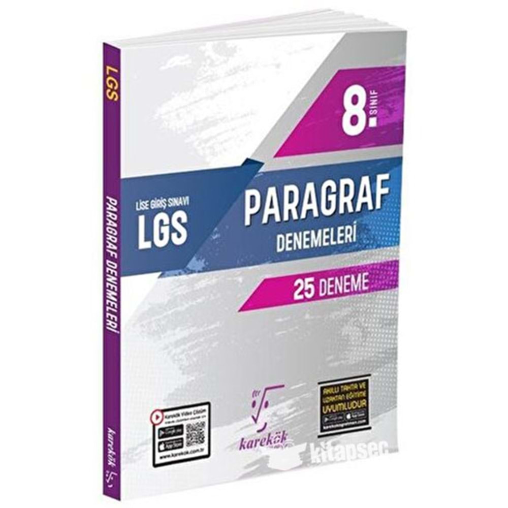 8. Sınıf LGS Paragraf Denemeleri Karekök Yayıncılık