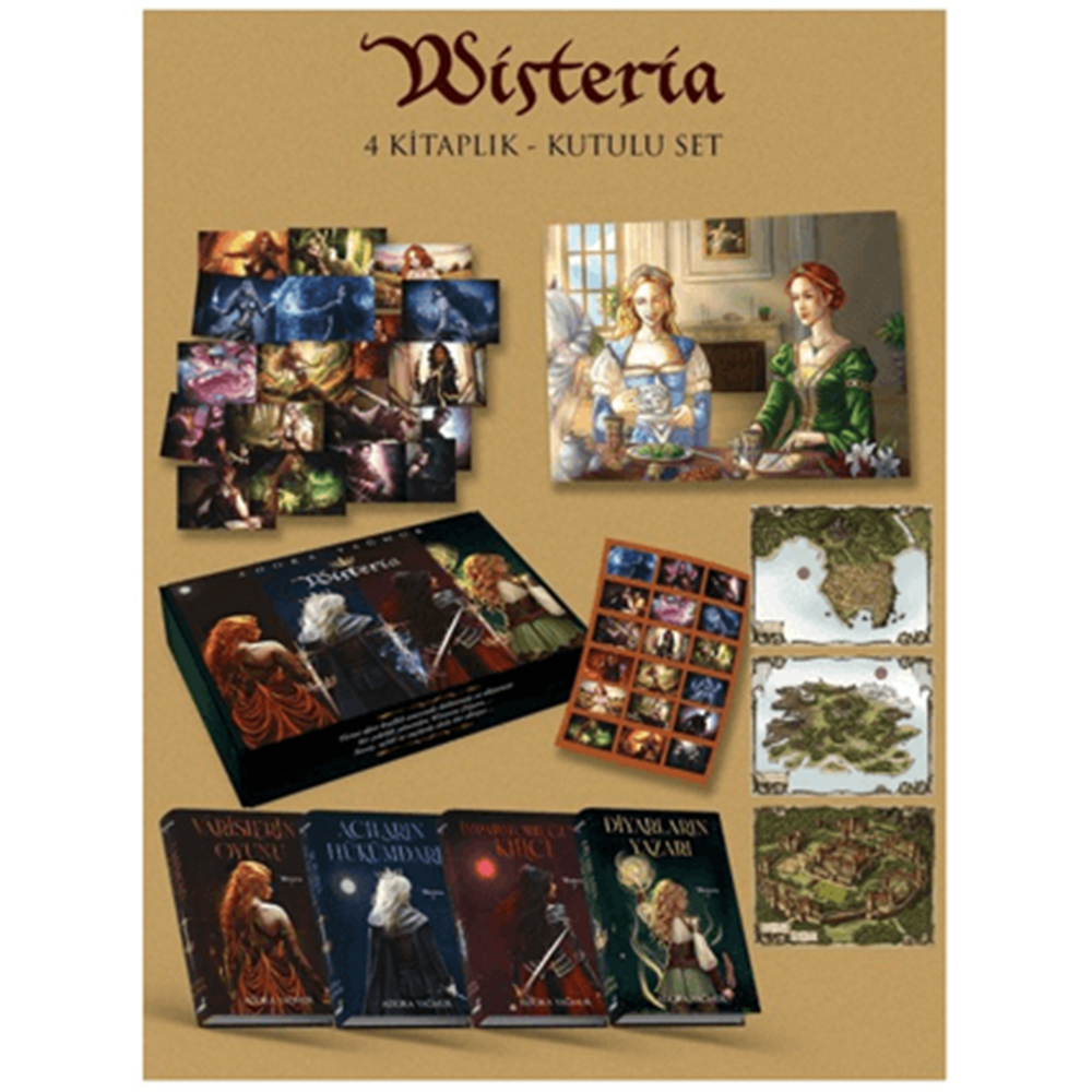 Wisteria Serisi 4 Kitap (Hediyeli Kutu) CİLTLİ - Adora Yağmur - İndigo Kitap