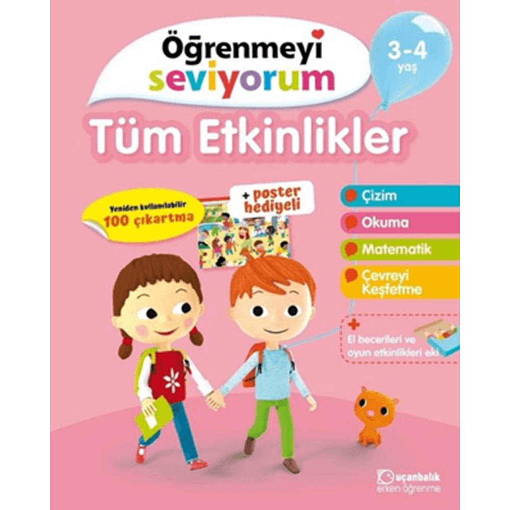 Öğrenmeyi Seviyorum Tüm Etkinlikler 3-4 Yaş - Kolektif - Uçanbalık Yayınları