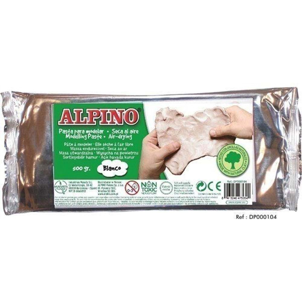 Alpino Şekillendirme Kili Seramik Hamuru 500 gr. Beyaz