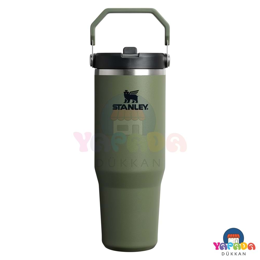 Stanley IceFlow Flip Straw 2.0 10-12043-077 890 ml 18/8 Çelik Haki (Dried Pine) Pipetli Termos Bardak