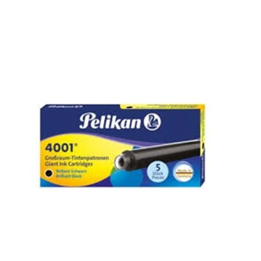 Pelikan 4001 Dolma Kalem Kartuşu Uzun Siyah