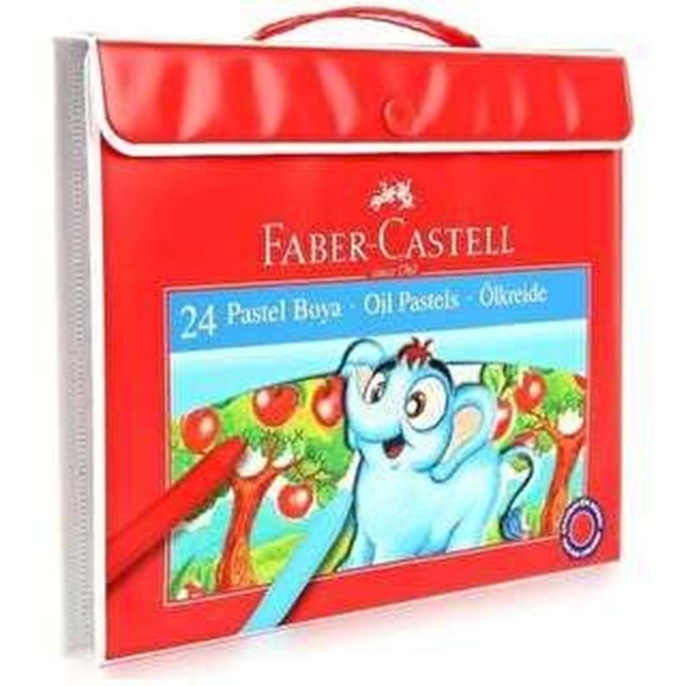 Faber-Castell Tutuculu Plastik Çantalı Pastel Boya 24 Renk