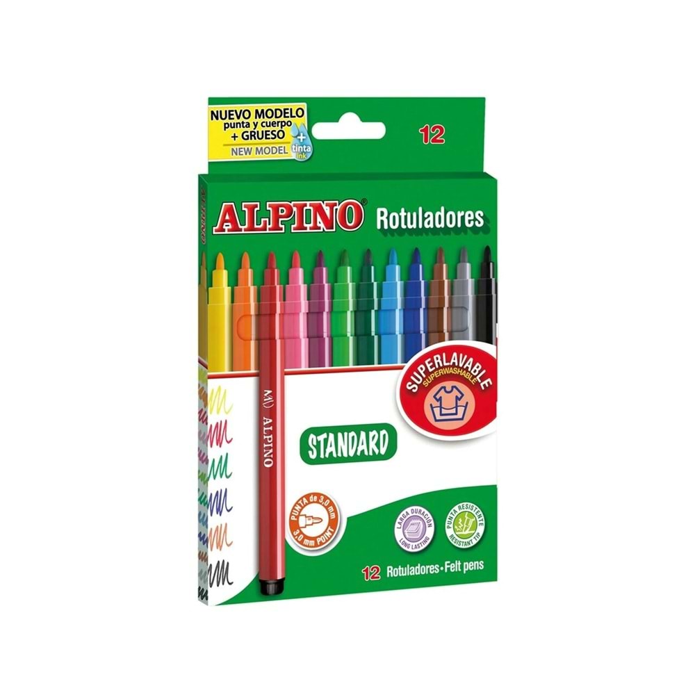 Alpino Keçeli Kalem Standard 12 Renk