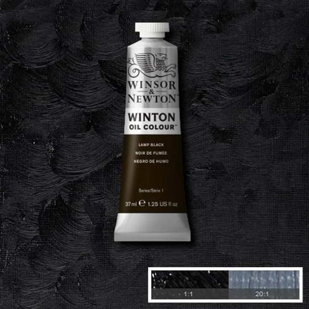 Winsor & Newton Winton Yağlı Boya 37Ml (25 ) Lamp Black 337