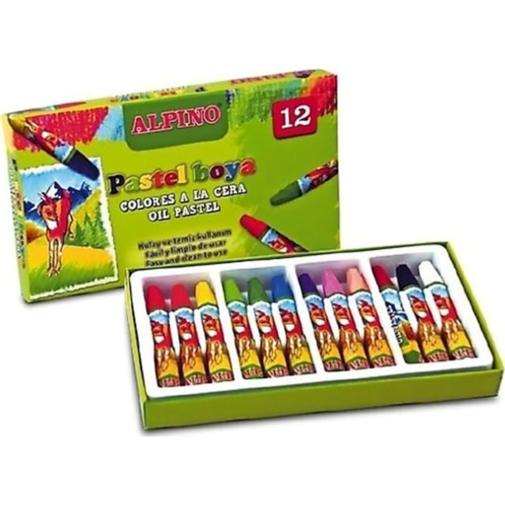 Alpino Karton Kutulu 12 li Yağlı Pastel Boya 8299