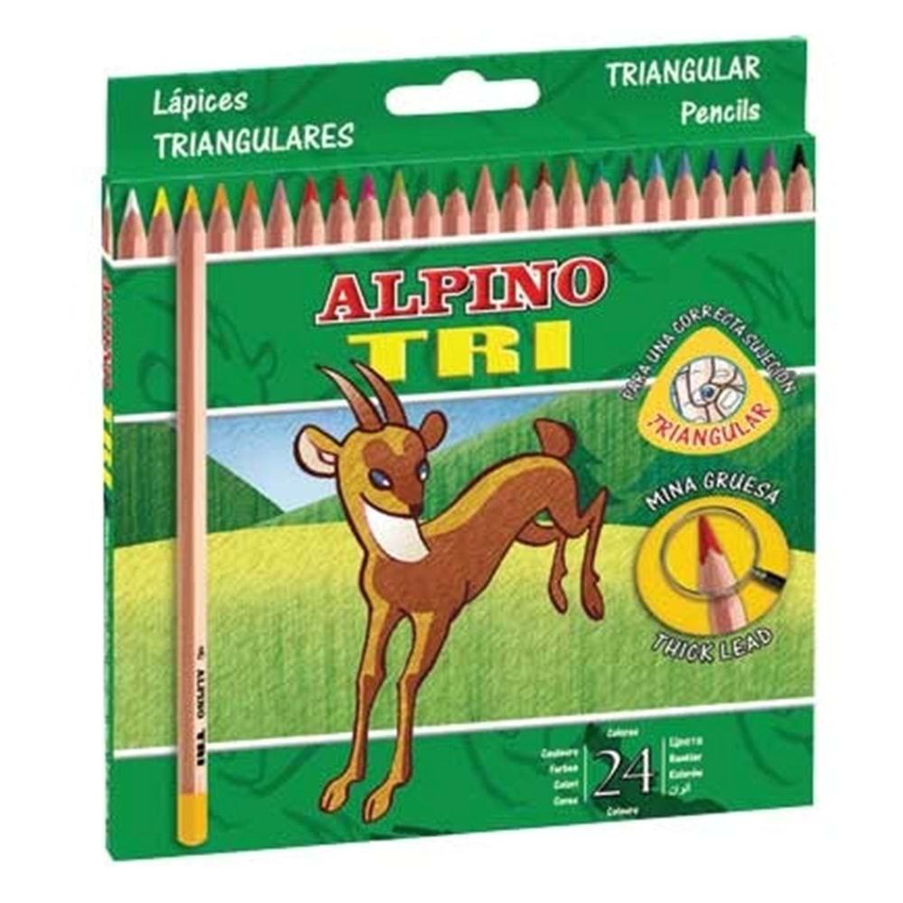Alpino Kuru Boya Tri Üçgen 24 Renk