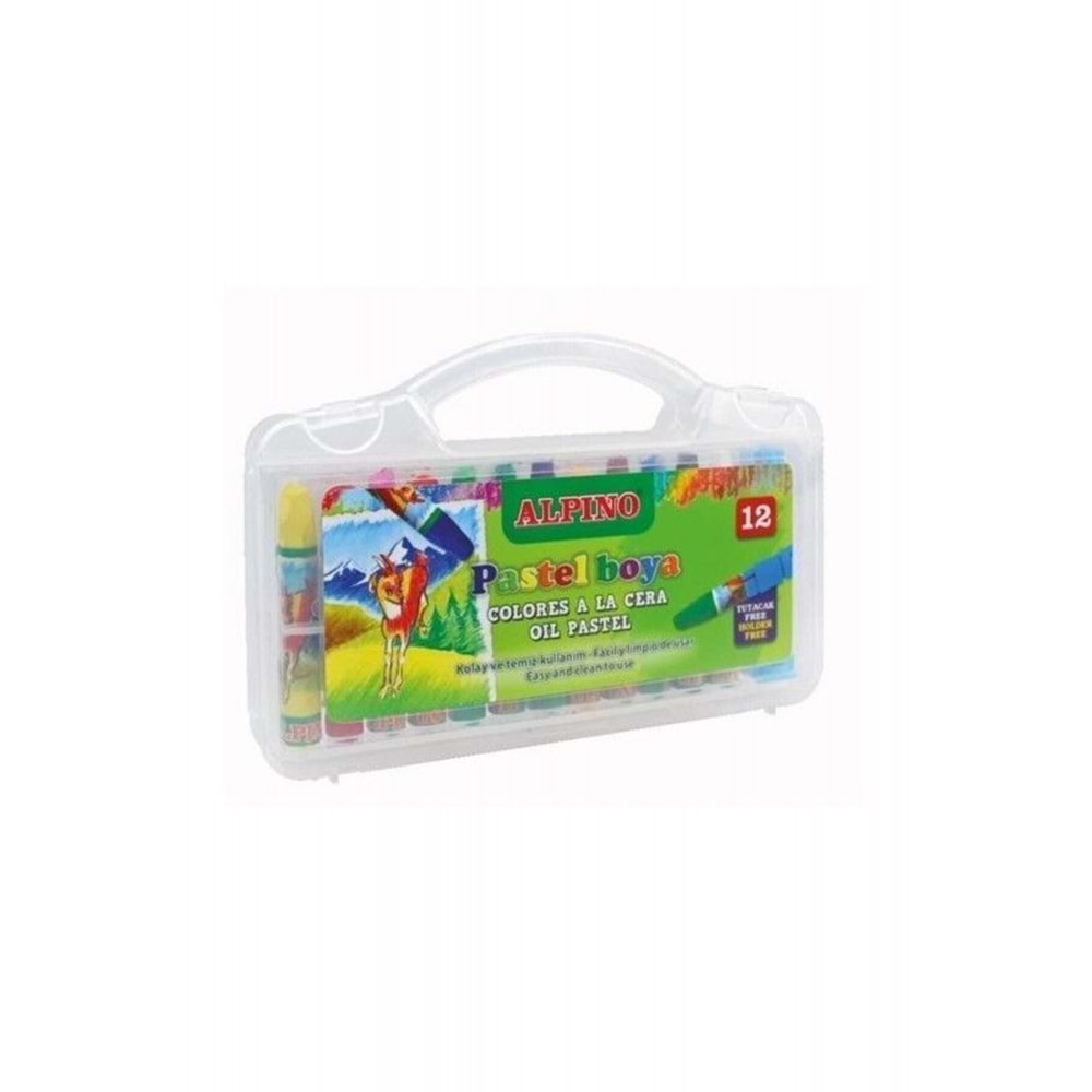 Alpino Plastik Kutulu 12 li Yağlı Pastel Boya DC-8296