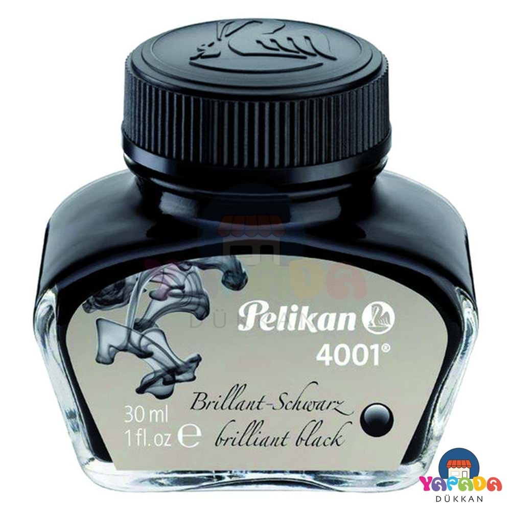 Pelikan 4001 Brilliant Black Siyah Dolma Kalem Mürekkebi 30 ml