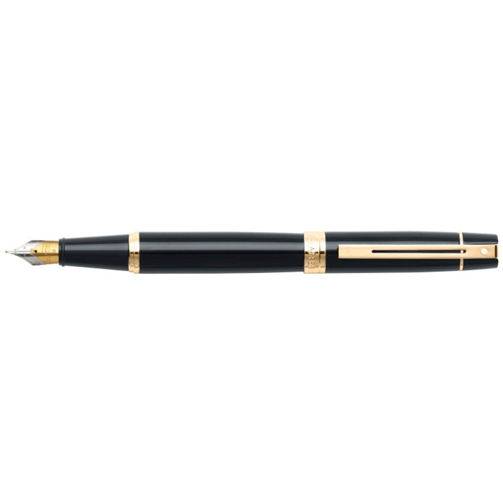 Sheaffer 300 Serisi Dolma Kalem M Uç Parlak Siyah Altın