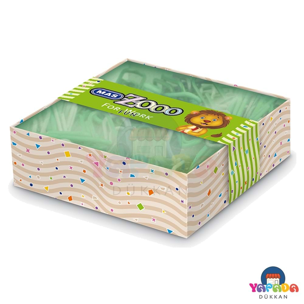 MAS Zooo 604 No:5 50 mm Yeşil 50'li Plastik Kaplı Ataş – Karton Kutu