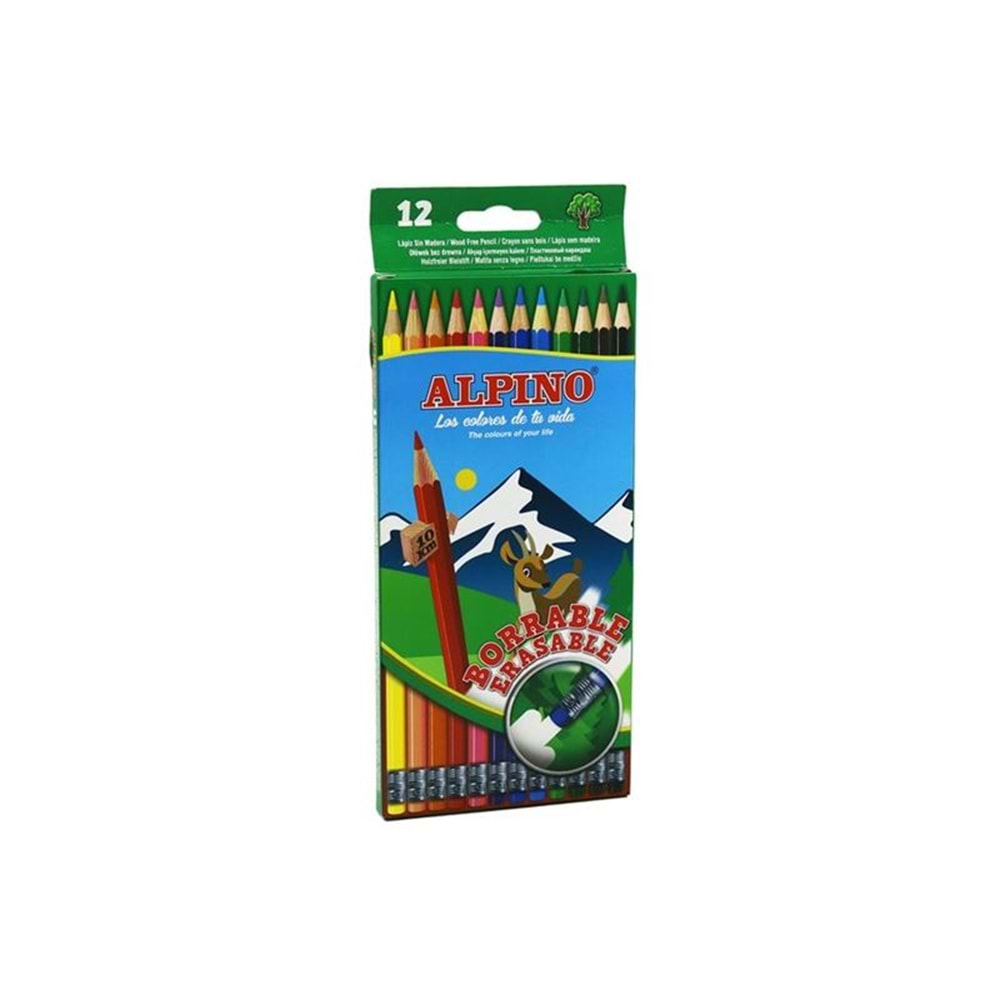 Alpino Al-031654 12 Li Silinebilir Kuru boya Kalemi