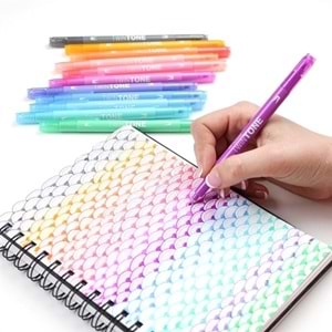 Tombow Twin Tone Marker Pastel Tonlar 12 Li
