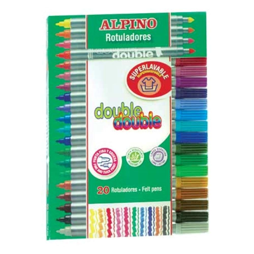 Alpino Keçeli Kalem Çift Yönlü Keçeli Kalem 20li
