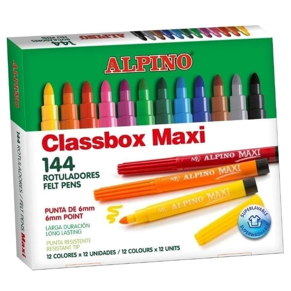 Alpino Ar-109 Maxı Keçeli Kalem Seti 144'Lü Kutu