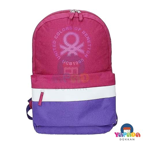 United Colors of Benetton B-United Suya Dayanıklı Çok Cepli Okul Sırt Çantası Pembe 70104