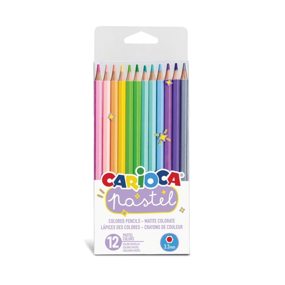 Carioca Pastel Renkli Kuru Boya Kalemi Nessiworld 12'li